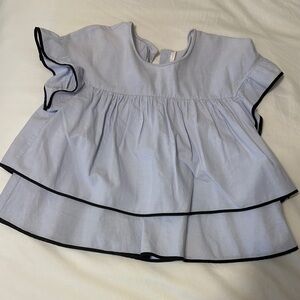 Stylish Blue Top with Black Trim